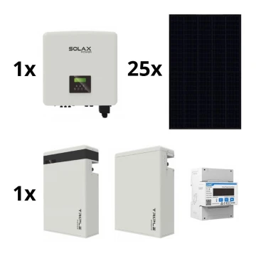 Napelem készlet: SOLAX Power - 10kWp RISEN Full Black + 10kW SOLAX konverter 3f + 11,6 kWh akkumulátor