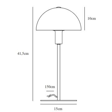 Nordlux - Asztali lámpa ELLEN 1xE14/40W/230V arany/fehér