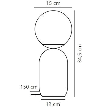 Nordlux - Asztali lámpa NOTTI 1xE14/25W/230V szürke