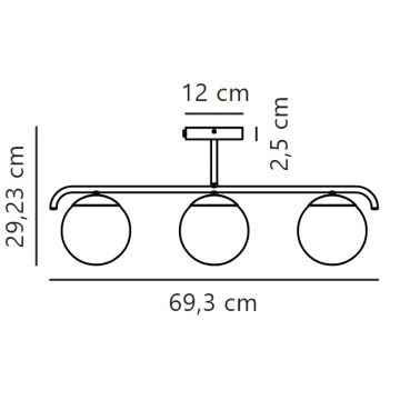 Nordlux - Csillár rúdon GRANT 3xE14/25W/230V arany