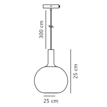 Nordlux - Csillár zsinóron ALTON 1xE27/60W/230V fehér/fekete/réz