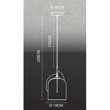 Nordlux - Csillár zsinóron BOSHI 1xE27/40W/230V