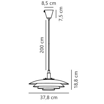 Nordlux - Csillár zsinóron BRETAGNE 1xG9/25W/230V antracit