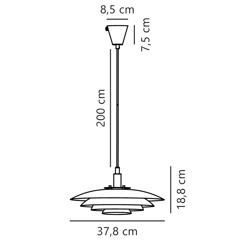 Nordlux - Csillár zsinóron BRETAGNE 1xG9/25W/230V antracit