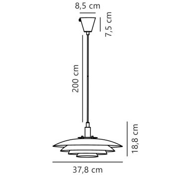 Nordlux - Csillár zsinóron BRETAGNE 1xG9/25W/230V fehér