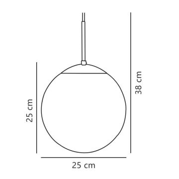 Nordlux - Csillár zsinóron CAFE 1xE27/25W/230V átm. 25 cm