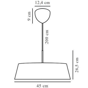 Nordlux - Csillár zsinóron CLASI 3xE14/15W/230V átm. 45 cm