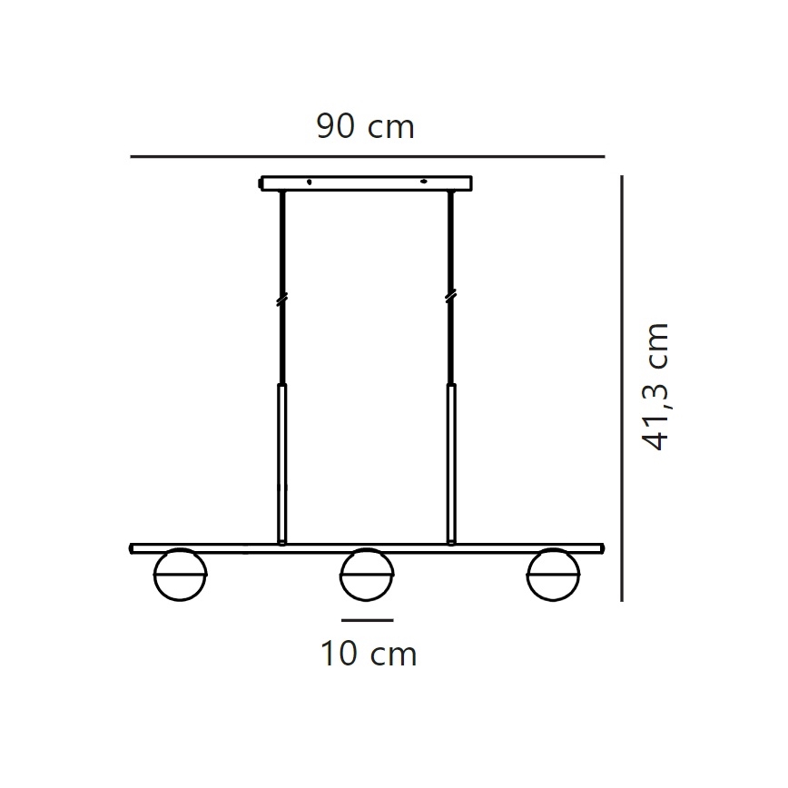 Nordlux - Csillár zsinóron CONTINA 3xG9/5W/230V fekete