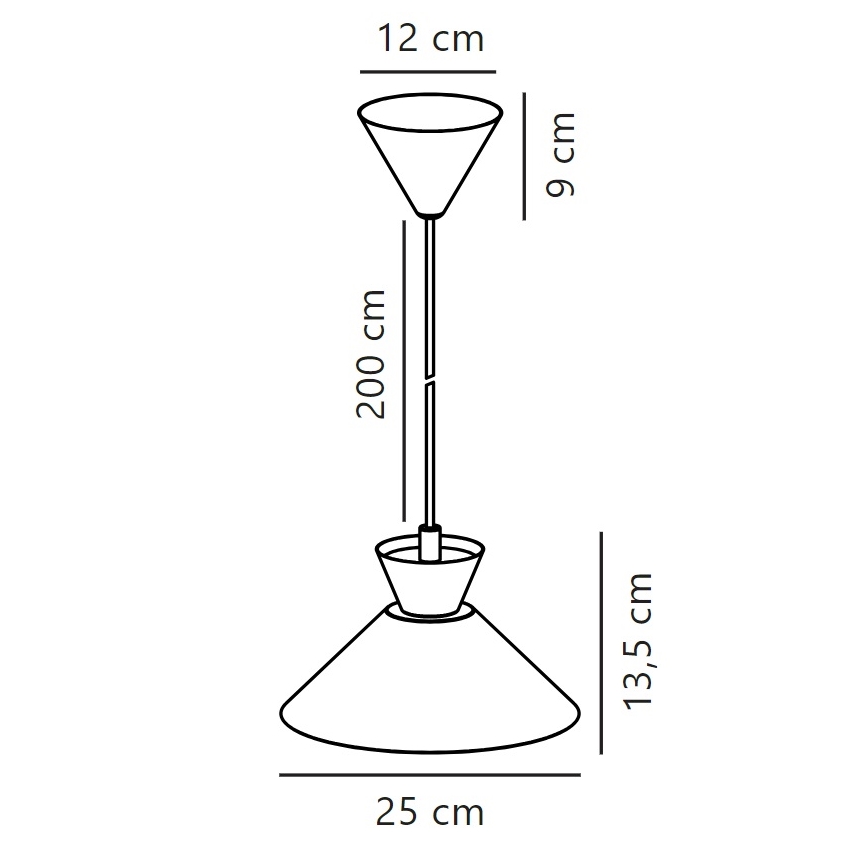 Nordlux - Csillár zsinóron DIAL 1xE27/40W/230V átm. 25 cm sárga