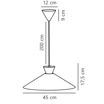 Nordlux - Csillár zsinóron DIAL 1xE27/40W/230V átm. 45 cm fehér