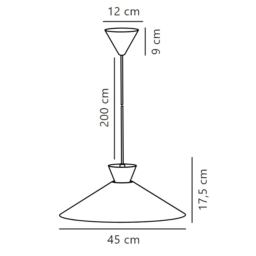 Nordlux - Csillár zsinóron DIAL 1xE27/40W/230V átm. 45 cm fekete