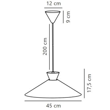 Nordlux - Csillár zsinóron DIAL 1xE27/40W/230V átm. 45 cm sárga