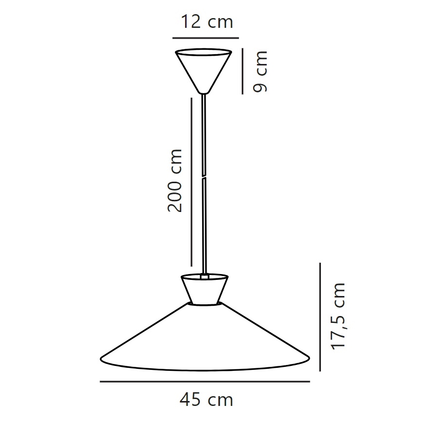 Nordlux - Csillár zsinóron DIAL 1xE27/40W/230V átm. 45 cm sárga