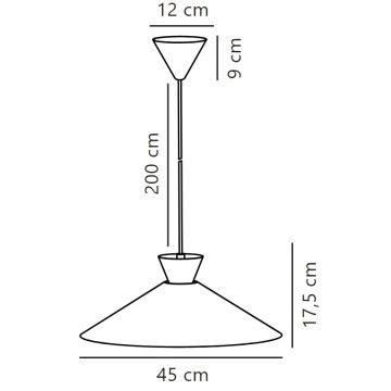 Nordlux - Csillár zsinóron DIAL 1xE27/40W/230V átm. 45 cm szürke