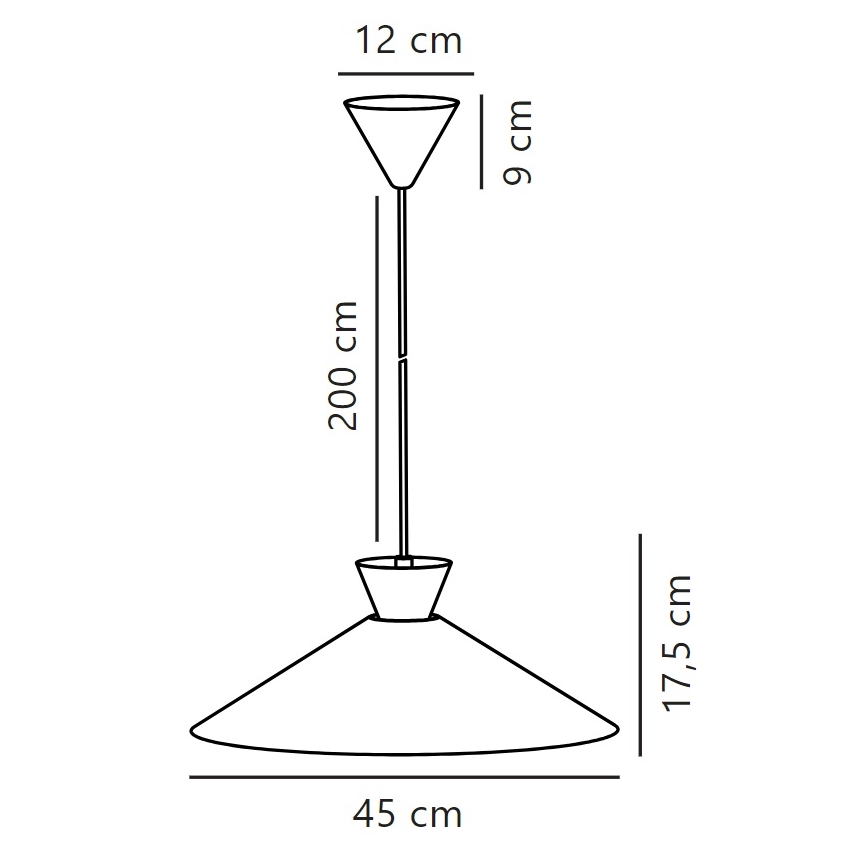 Nordlux - Csillár zsinóron DIAL 1xE27/40W/230V átm. 45 cm szürke