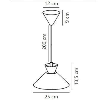 Nordlux - Csillár zsinóron DIAL 1xE27/40W/230V fehér