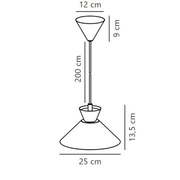 Nordlux - Csillár zsinóron DIAL 1xE27/40W/230V fekete