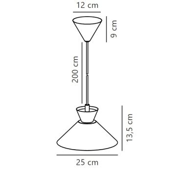 Nordlux - Csillár zsinóron DIAL 1xE27/40W/230V szürke