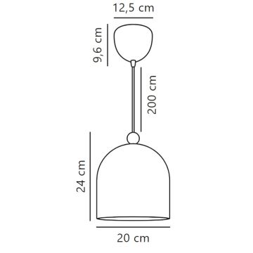 Nordlux - Csillár zsinóron GASTON 1xE27/40W/230V fehér