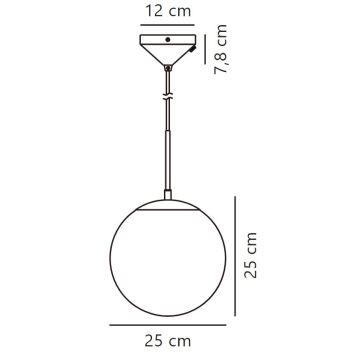 Nordlux - Csillár zsinóron GRANT 1xE14/25W/230V átm. 25 cm