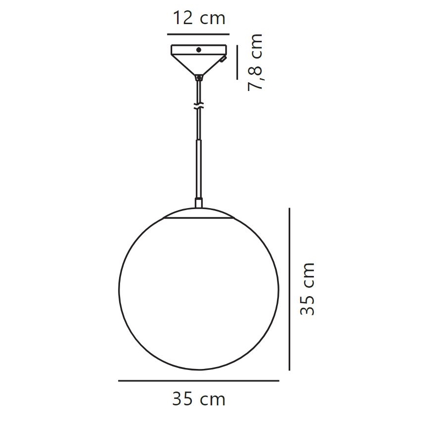 Nordlux - Csillár zsinóron GRANT 1xE27/25W/230V átm. 35 cm