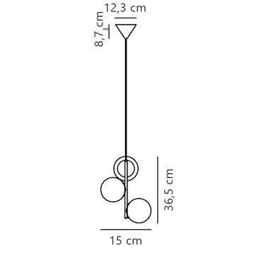 Nordlux - Csillár zsinóron LILLY 3xE14/40W/230V fekete