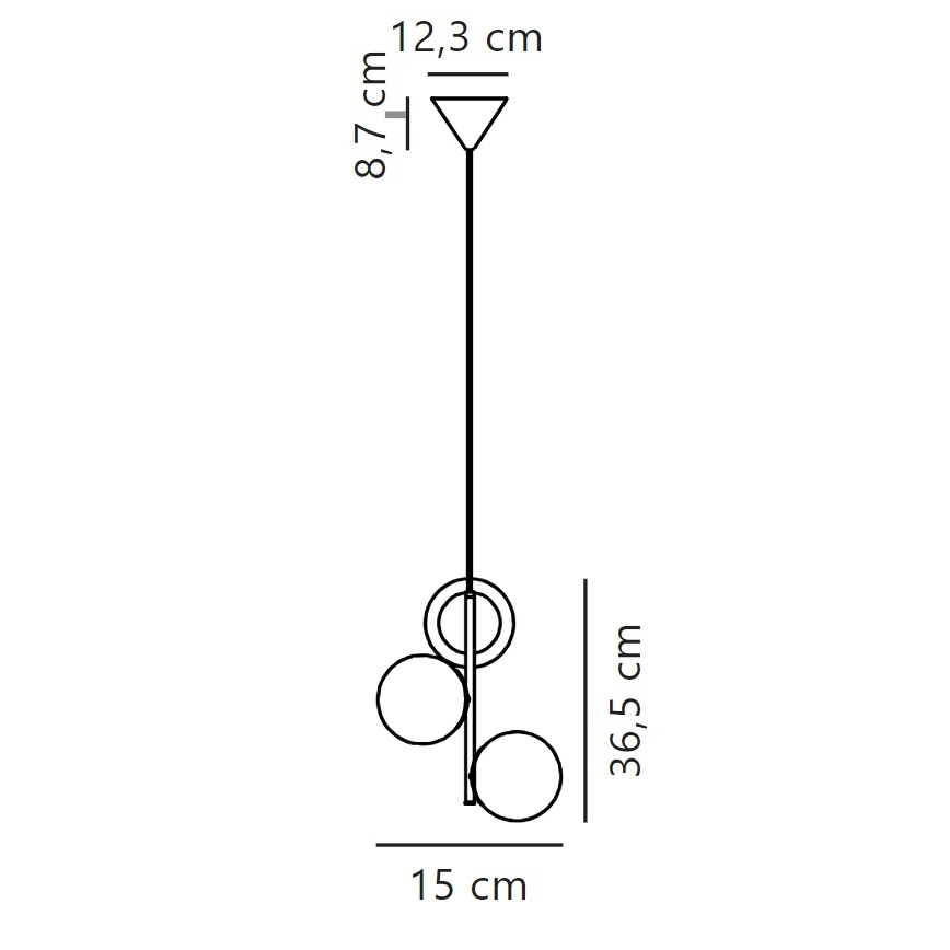 Nordlux - Csillár zsinóron LILLY 3xE14/40W/230V fekete