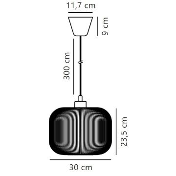 Nordlux - Csillár zsinóron MILFORD 1xE27/40W/230V átm. 30 cm