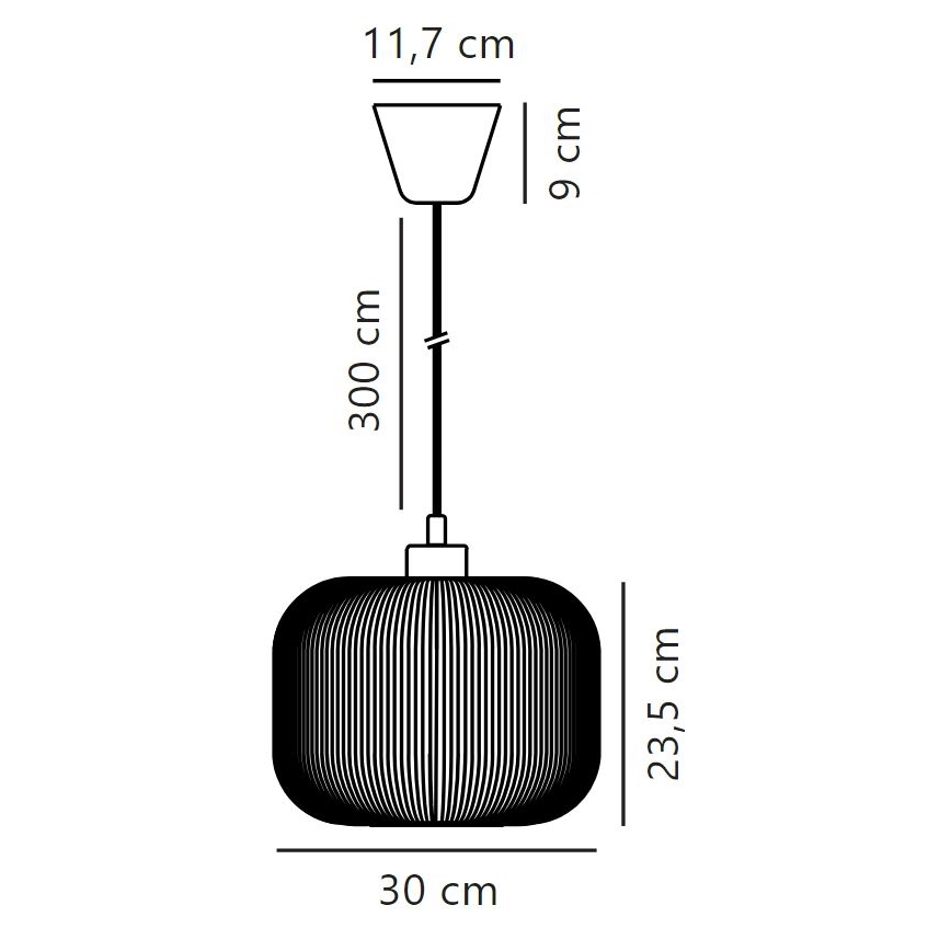 Nordlux - Csillár zsinóron MILFORD 1xE27/40W/230V átm. 30 cm