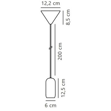 Nordlux - Csillár zsinóron NOTTI 1xE27/40W/230V fekete