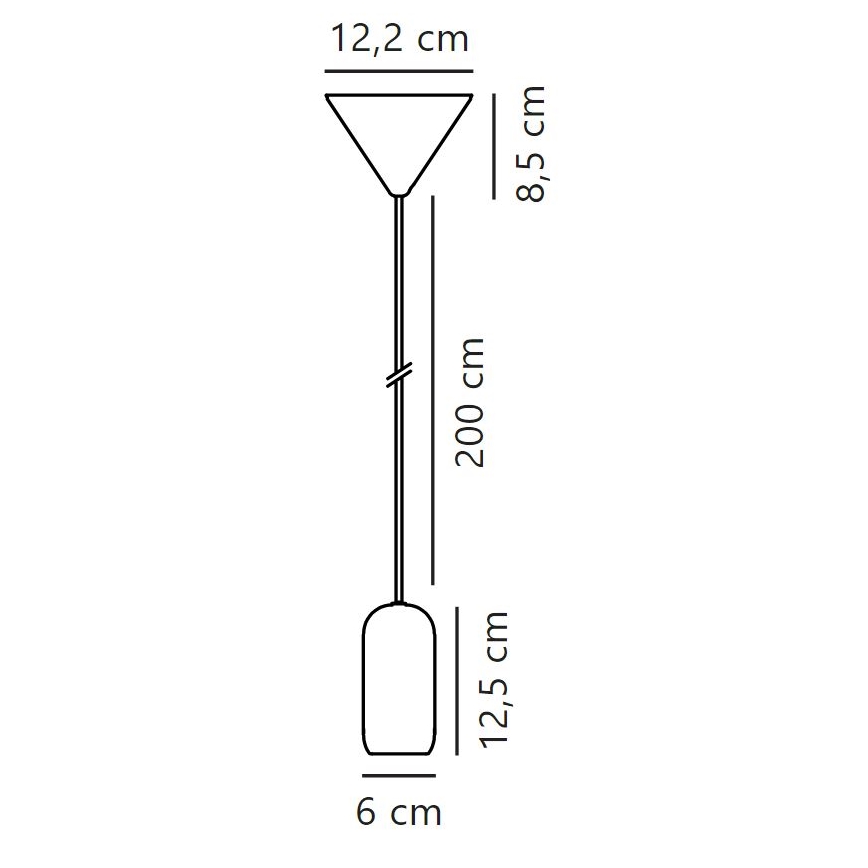 Nordlux - Csillár zsinóron NOTTI 1xE27/40W/230V fekete