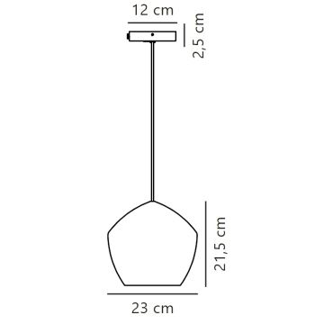 Nordlux - Csillár zsinóron ORBIFORM 1xE27/40W/230V fekete/szürke