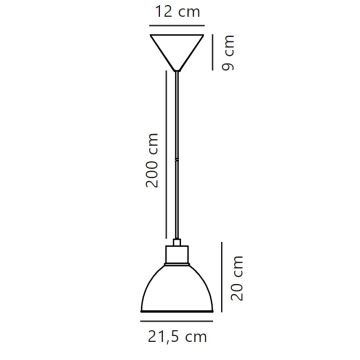 Nordlux - Csillár zsinóron POP 1xE27/40W/230V antracit