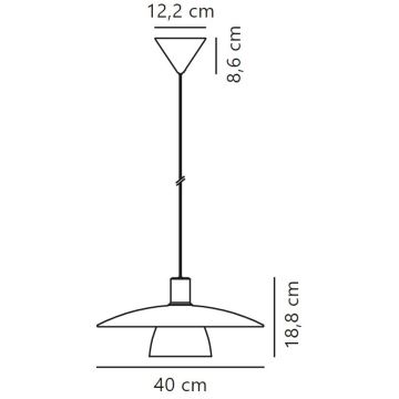 Nordlux - Csillár zsinóron VERONA 1xE27/40W/230V