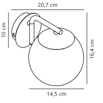 Nordlux - Fali lámpa GRANT 1xE14/40W/230V fekete