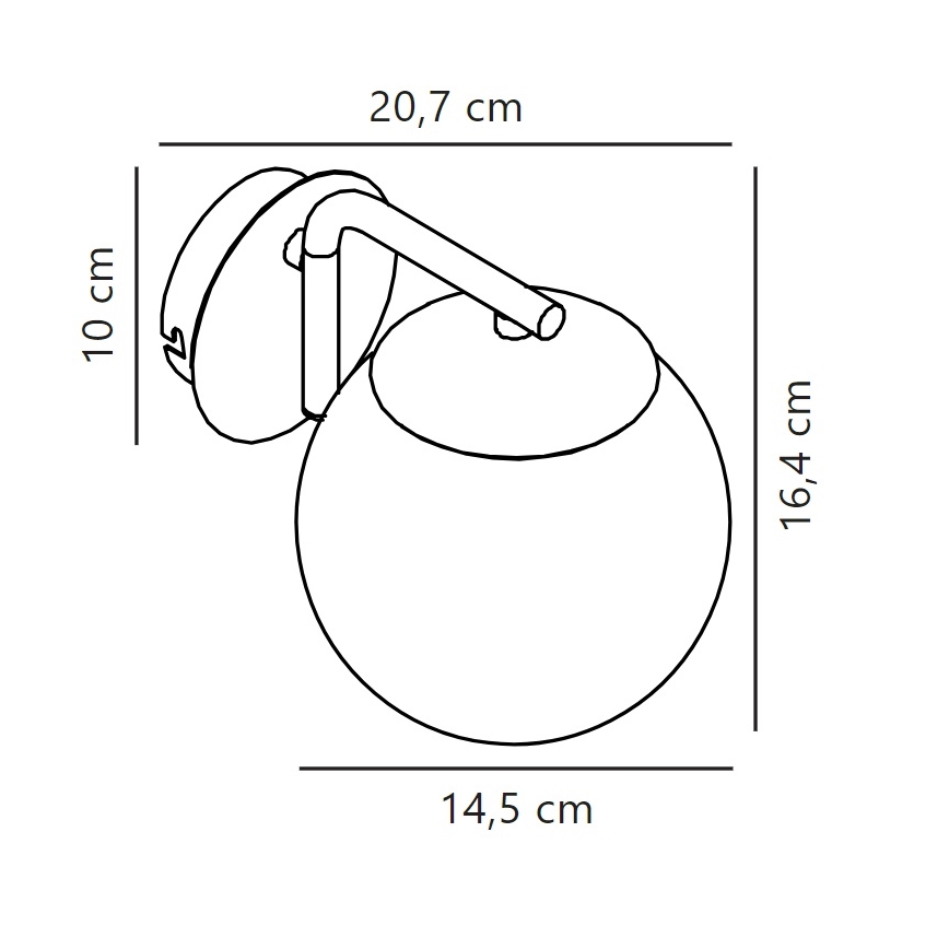 Nordlux - Fali lámpa GRANT 1xE14/40W/230V fekete