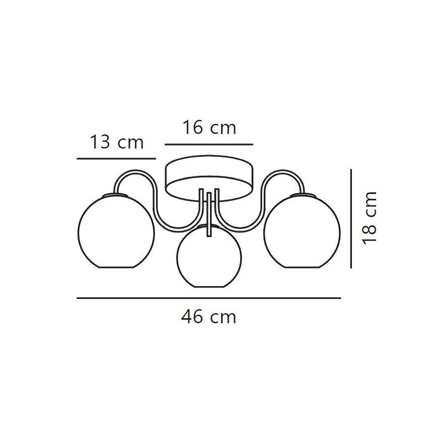 Nordlux - Felületre szerelhető csillár FRANCA 3xE14/40W/230V