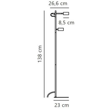 Nordlux - LED Dimmelhető állólámpa CLYDE 2xLED/4W/230V