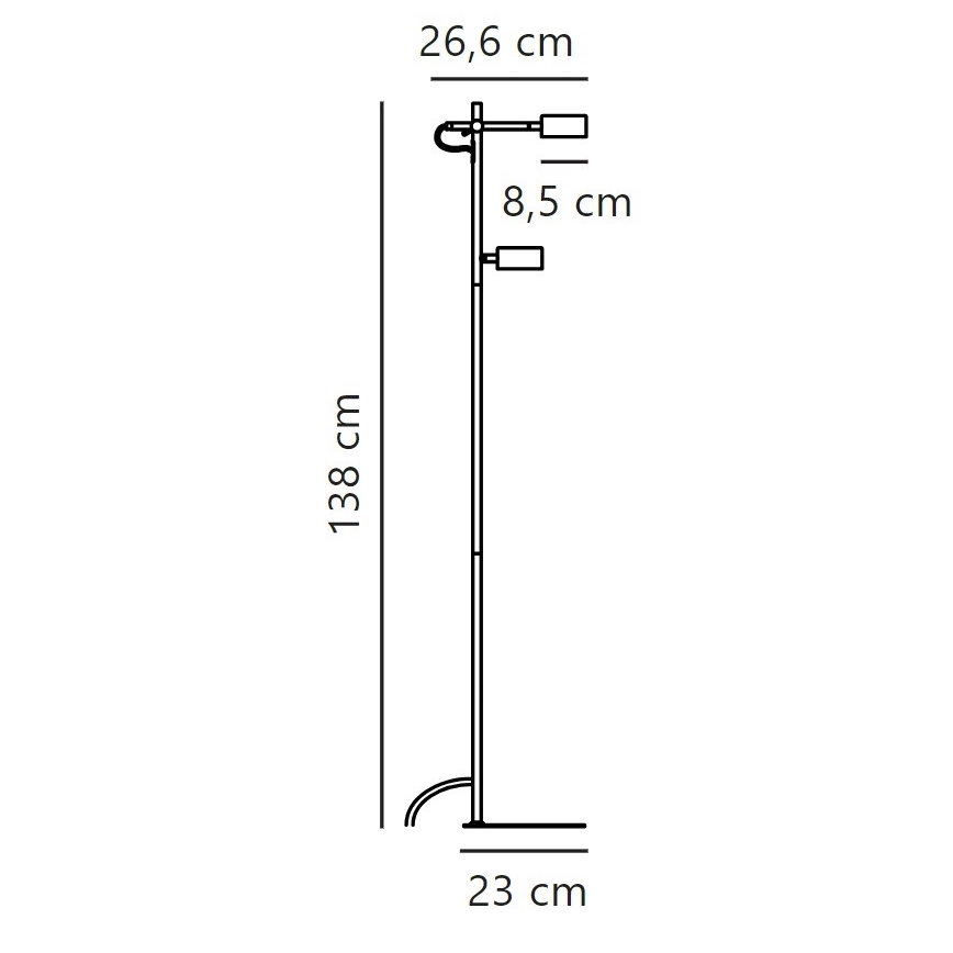 Nordlux - LED Dimmelhető állólámpa CLYDE 2xLED/4W/230V