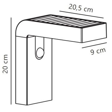 Nordlux - LED Napelemes érzékelős fali lámpa ALYA LED/5W/3,7V IP44