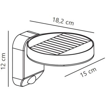 Nordlux - LED Napelemes érzékelős fali lámpa RICA LED/5W/3,7V IP44 kerek