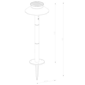 Nordlux - LED Napelemes lámpa érzékelővel JUSTINA LED/5W/3,7V IP44