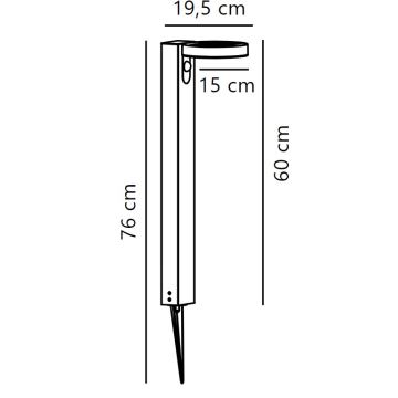 Nordlux - LED Napelemes lámpa érzékelővel RICA LED/5W/3,7V IP44