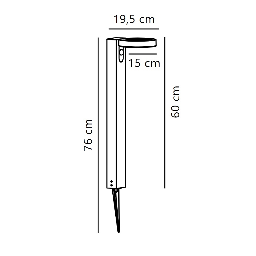 Nordlux - LED Napelemes lámpa érzékelővel RICA LED/5W/3,7V IP44