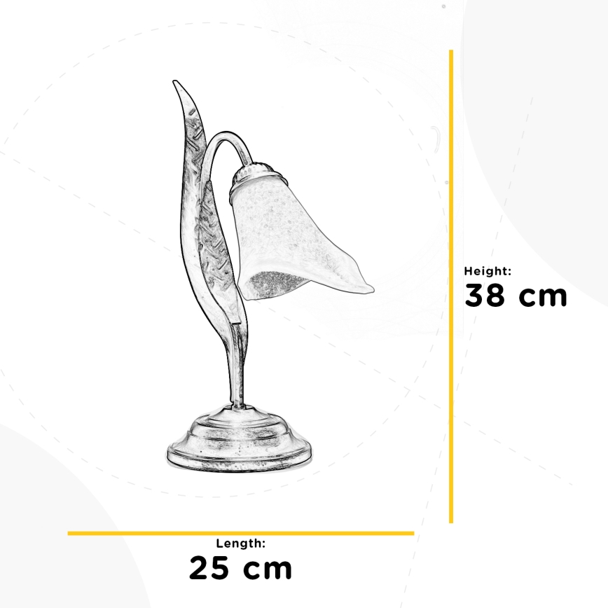 ONLI - Asztali lámpa ALGA 1xE14/6W/230V 38 cm bronz