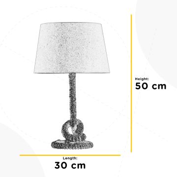 ONLI - Asztali lámpa CORDA 1xE27/22W/230V 50 cm bézs