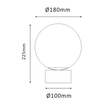 ONLI - Asztali lámpa JANET 1xE14/6W/230V átm. 20 cm