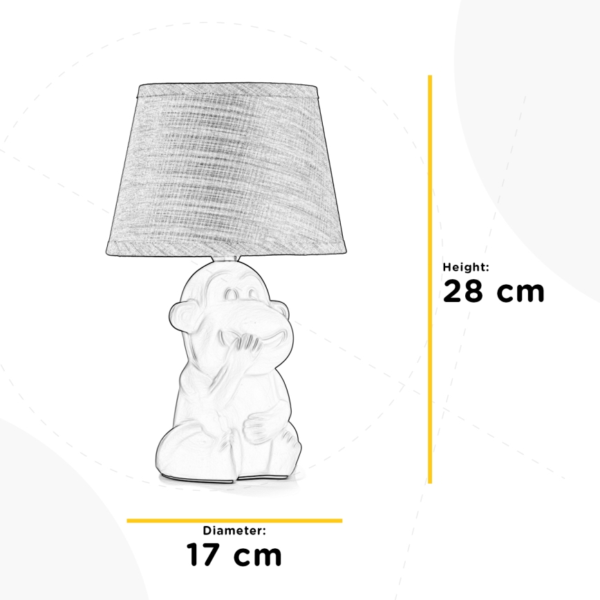 ONLI - Asztali lámpa MONKEY 1xE14/6W/230V barna