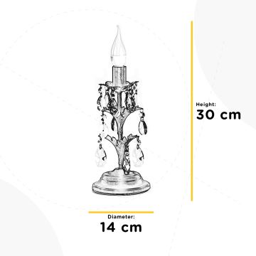 ONLI - Asztali lámpa TERESA 1xE14/6W/230V fehér