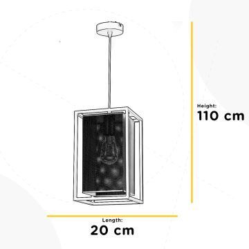 ONLI - Csillár zsinóron MALIK 1xE27/22W/230V arany/fekete